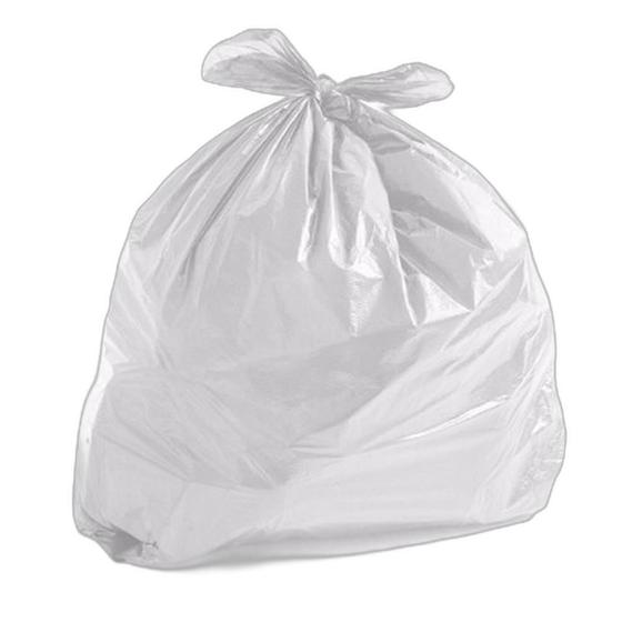 Imagem de Saco De Lixo 40 Litros Branco Comum Com 100 Unidedes