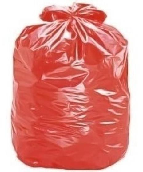 Imagem de Saco De Lixo 60 Litros Vermelho Com 100 Unidades Resistente