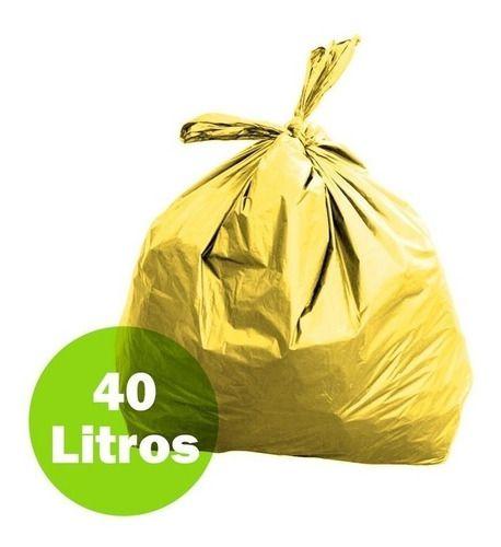 Imagem de Saco De Lixo Amarelo 40 Litros Coleta Seletiva - 100 Un