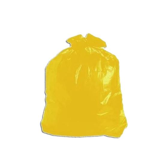 Imagem de Saco De Lixo Amarelo 60L Pacote Com 100