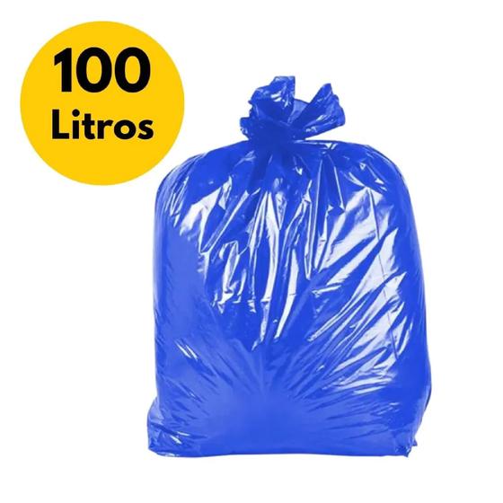 Imagem de Saco de lixo - azul - 100 litros - p05 - 100 unidades