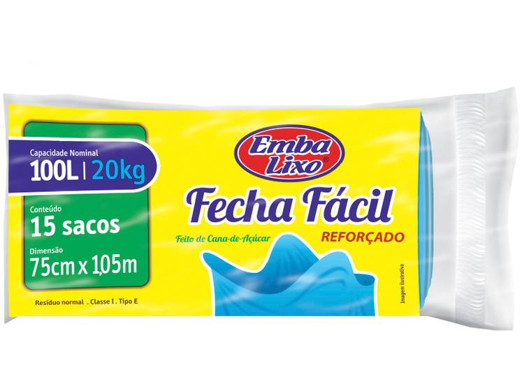 Saco de Lixo Azul 100L Reforçado Embalixo Menor preço em Saco de Lixo Azul 100L Reforçado Embalixo
