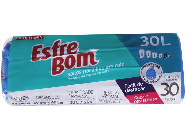 Saco de Lixo Azul 30L Reforçado EsfreBom Menor preço em Saco de Lixo Azul 30L Reforçado EsfreBom
