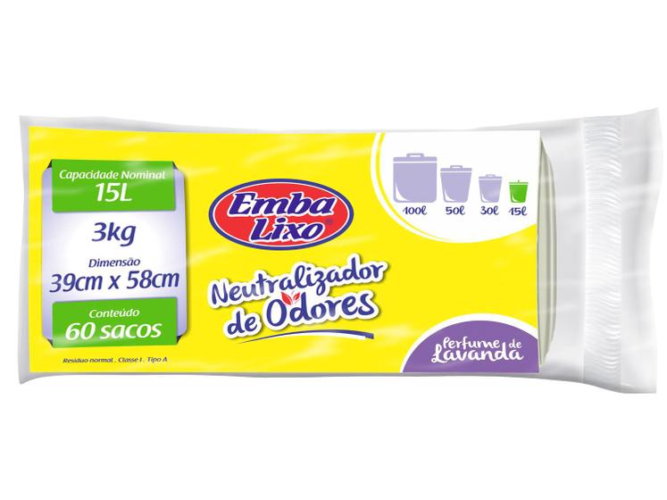 Saco de Lixo Branco 15L Perfumado Embalixo Menor preço em Saco de Lixo Branco 15L Perfumado Embalixo