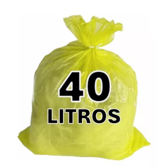 Imagem de SACO DE LIXO ESPECIAL 40L 45X55CM BAY PLASTIC - Amarelo C/ 100un