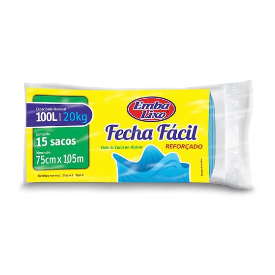 Imagem de Saco de Lixo Fecha Fácil Embalixo 100L