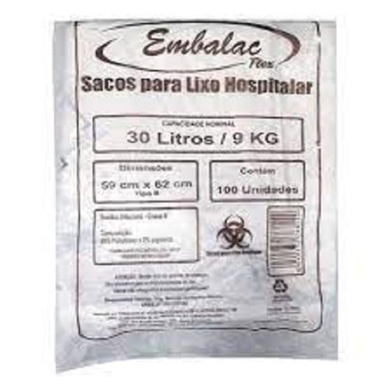 Imagem de Saco De Lixo Hospitalar Infectante 30 Litros C/ 100 Unidades