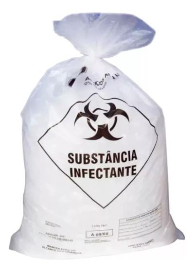 Imagem de Saco De Lixo Infectante Branco 105L C/100 Un Hospitalar