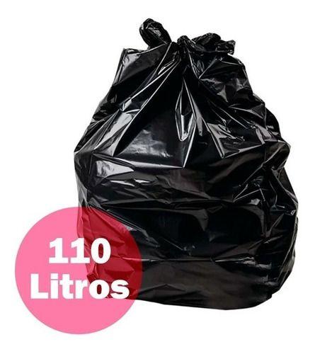 Imagem de Saco De Lixo Preto 110 Litros Reforçado - 100 Unidades