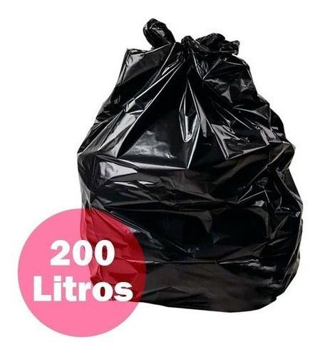 Imagem de Saco De Lixo Preto 200 Litros Reforçado - 100 Unidades