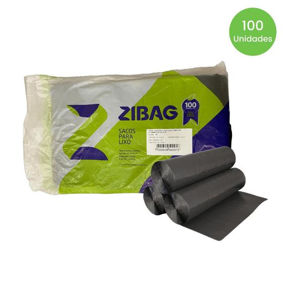 Saco de lixo preto 200 litros Rolo reciclado Econômico Zibag com 100 unidades - Suporta 15kg Menor preço em Saco de lixo preto 200 litros Rolo reciclado Econômico Zibag com 100 unidades - Suporta 15kg
