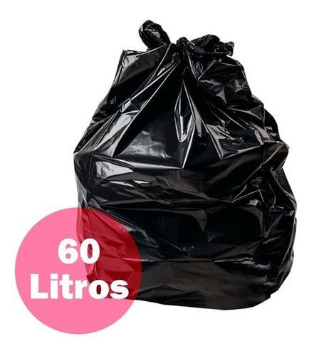 Imagem de Saco De Lixo Preto 60 Litros Reforçado - 100 Unidades