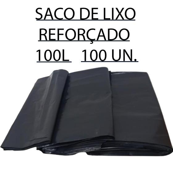 Imagem de Saco de Lixo Reforçado 100 L C/100 UND.