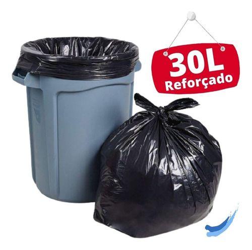 Imagem de Saco De Lixo Reforçado 30 Litros Com 50 Unidades