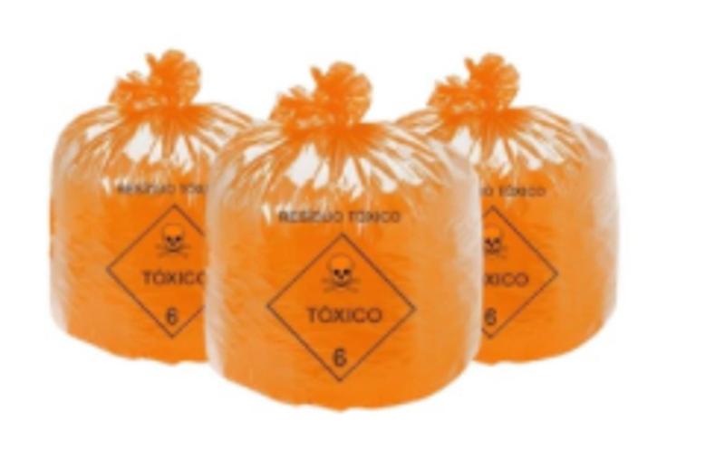 Saco de lixo Tóxico -Laranja 30 litros Menor preço em Saco de lixo Tóxico -Laranja 30 litros