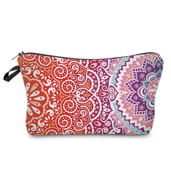 Imagem de Saco de Maquiagem Impermeável Deanfun Mandala - Espaçoso, para Viagem e Presente