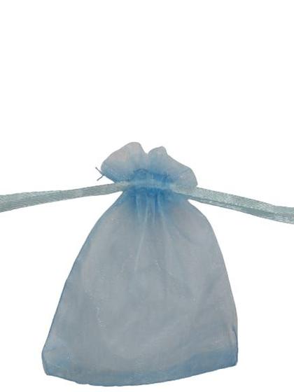 Imagem de Saco de Organza 7x9 Azul com 100 unidades