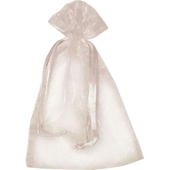 Imagem de Saco de Organza Branco 10X15CM - Pacote com 10 Unidades