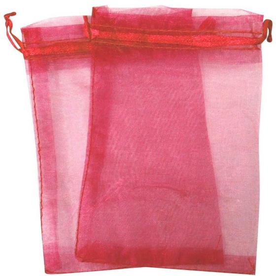 Imagem de Saco de Organza Rosa Bebê 10X15CM - Pacote com 10 Unidades