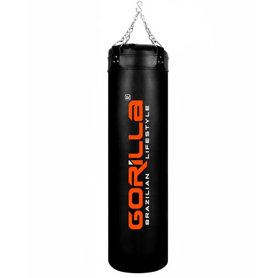 Imagem de Saco De Pancada Profissional 180 Cm Com Engate No Fundo Gorilla Treino Muay Thai Boxe Luta Bater Academia Chute