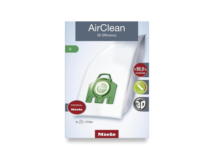 Imagem de Saco de pó para aspirador Miele AirClean Type U com 4 sacos e 2 filtros