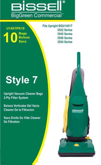 Imagem de Saco de vácuo Bissell Commercial BigGreen BGU1451PK10 (pacote com 10)