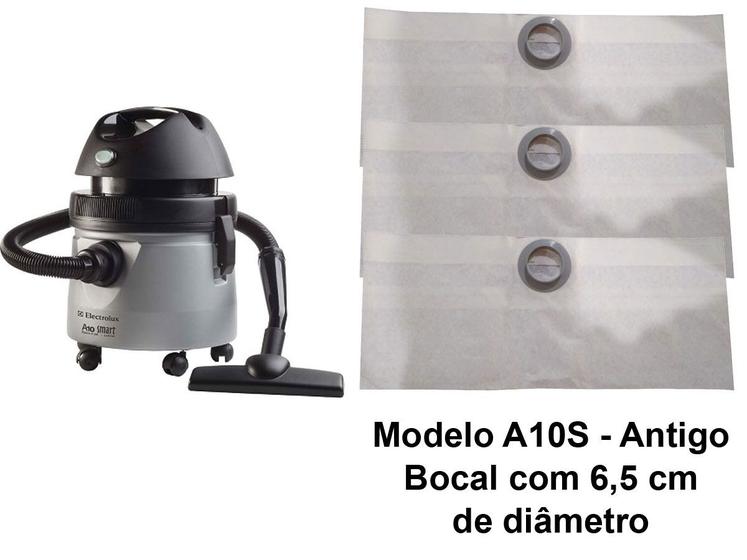Imagem de Saco Descartável Aspirador De Pó Electrolux A10 Smart Mod. A10s Com 3 Unidades