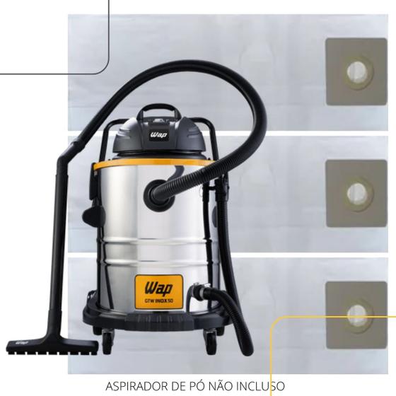 Saco Descartável Aspirador de Pó Wap GTW 50 Inox c/12 refil Menor preço em Saco Descartável Aspirador de Pó Wap GTW 50 Inox c/12 refil