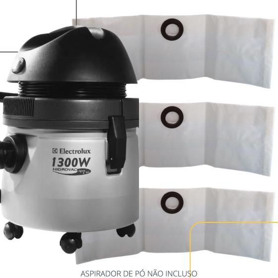 Imagem de Saco Descartável Aspirador Electrolux Hidrovac A10 c/03 un Refil com Bocal de encaixe 65mm