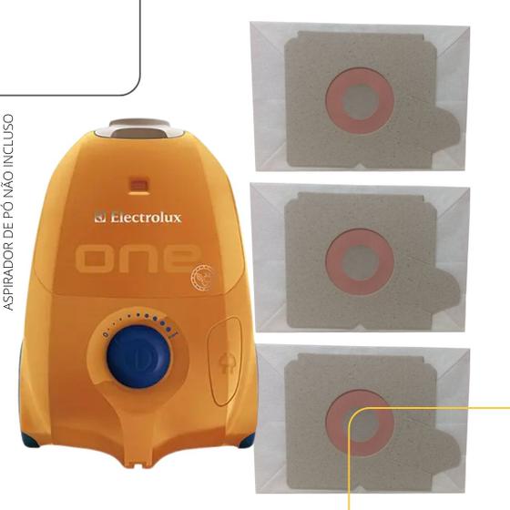 Imagem de Saco do Aspirador de Pó Electrolux Descartável One Maxx Refil Compatível Eletrolux com 03 Unid.