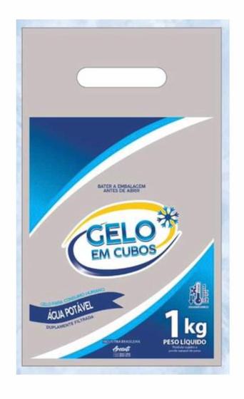 Saco Embalagem para Gelo Cubo 1kg com alça com 1.000 un Menor preço em Saco Embalagem para Gelo Cubo 1kg com alça com 1.000 un