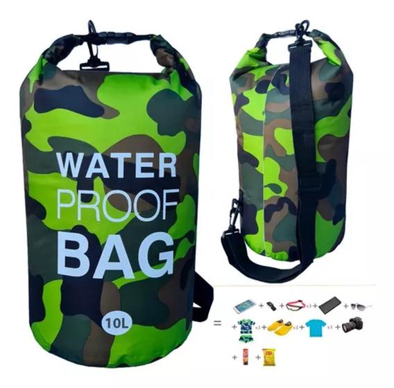 Saco Estanque Bolsa Impermeável Prova D'agua Estampada 10L waterproof