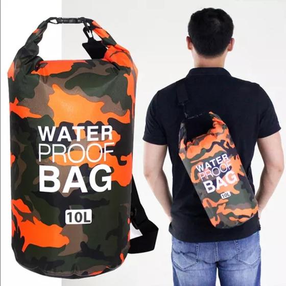 Imagem de Saco Estanque Bolsa Impermeável Prova D'agua Estampada PVC 10L