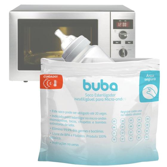 Saco Esterilizador De Mamadeiras Para Microondas 6 uni Buba - Saco ...