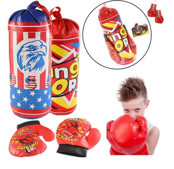 Imagem de Saco Infantil de Pancada Treinamento Criança Boxe com Luvas