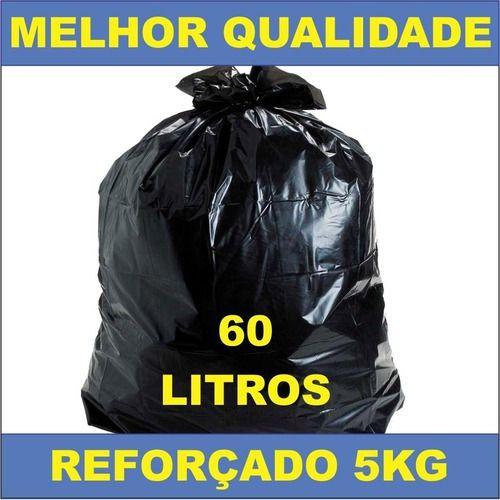 Imagem de Saco Lixo Preto Reforçado 60 Litros Pct Com 5 Kg +ou- 60 Un