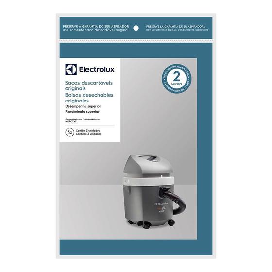 Imagem de Saco Original Aspirador Electrolux Hidrovac Csehv Kit 3 Und