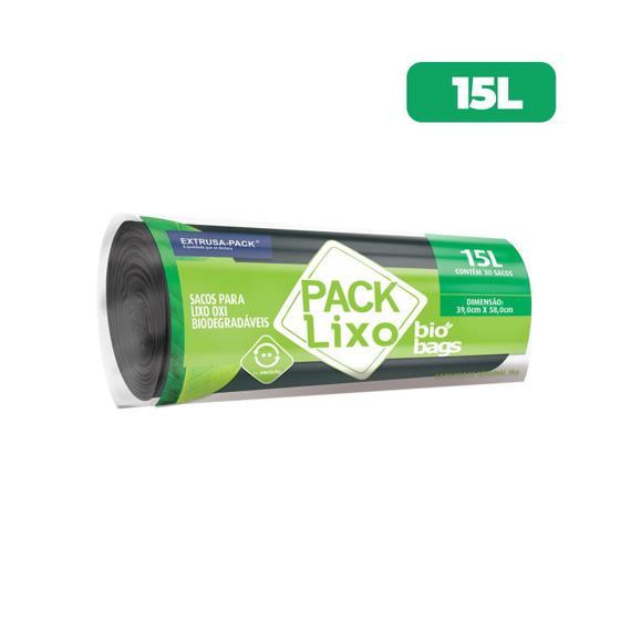 Imagem de  Saco P/Lixo 15Ltrs Biobags Pack Preto C/60