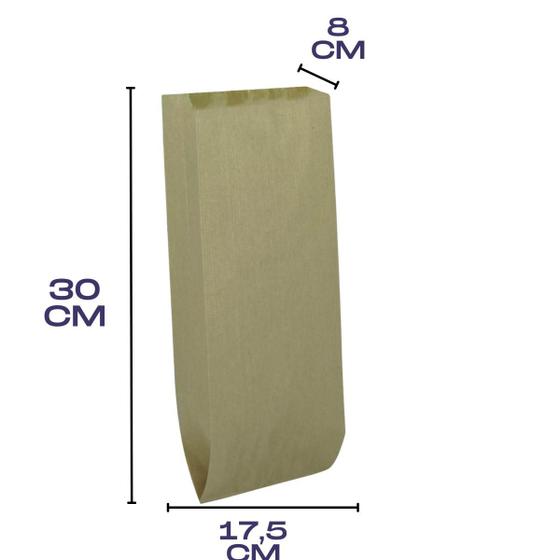 Imagem de Saco Papel Kraft P Natural Lisa 3,6L 100un Embalagem Comida