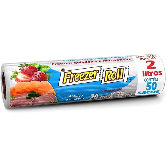 Imagem de Saco Para Alimentos Freezer-Roll 2L 50un - Dover Roll