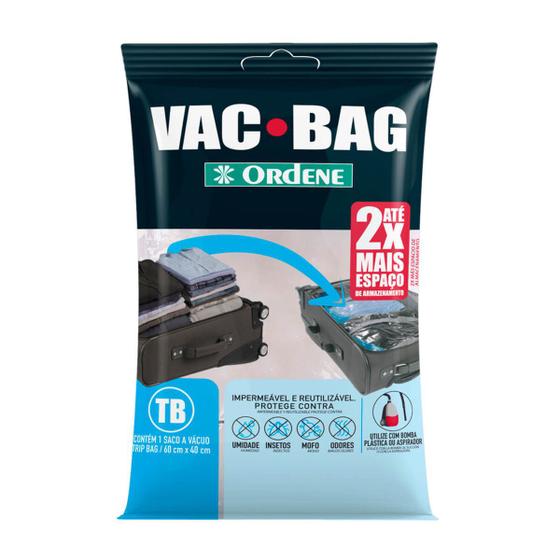 Imagem de Saco para Armazenagem a Vácuo Vac Bag Impermeável Trip Bag Para Viagem 60 x 40 cm