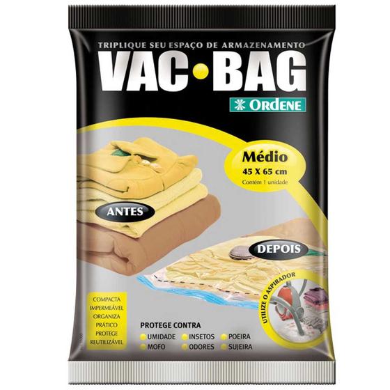 Imagem de Saco para armazenagem Vac Bag Medio a Vacuo 45x65cm. - Ordene