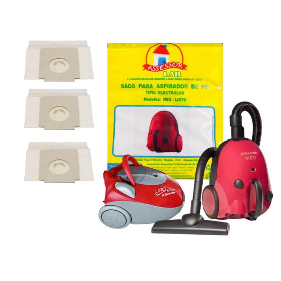 Saco para aspirador de pó electrolux descartavel 3 und. Menor preço em Saco para aspirador de pó electrolux descartavel 3 und.