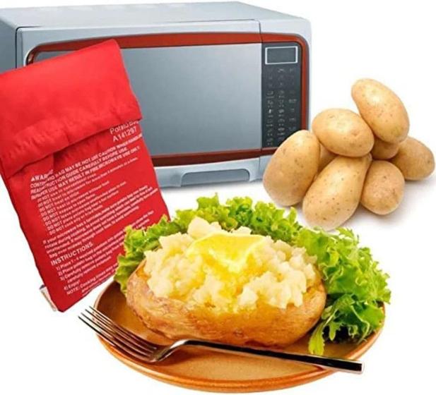 Imagem de Saco Para Assar Batata Forno Microondas Isolamento Térmico Cozinha Plástico Tempo Rápido Potato Frango Express Cozinhar