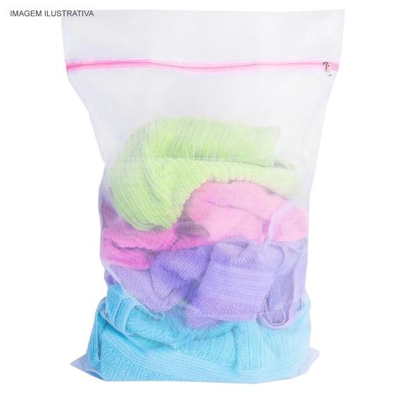 Imagem de Saco para Lavar Roupas com Zíper 48x40 cm Secalux