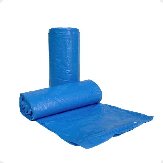 Imagem de Saco Para lixeira Lixo Bobina Azul Resistente  15L- Com 20un