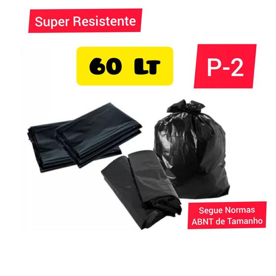 Saco para Lixo - 60 Litros - Super Reforçado - 100 unidades Direto da Fábrica Menor preço em Saco para Lixo - 60 Litros - Super Reforçado - 100 unidades Direto da Fábrica
