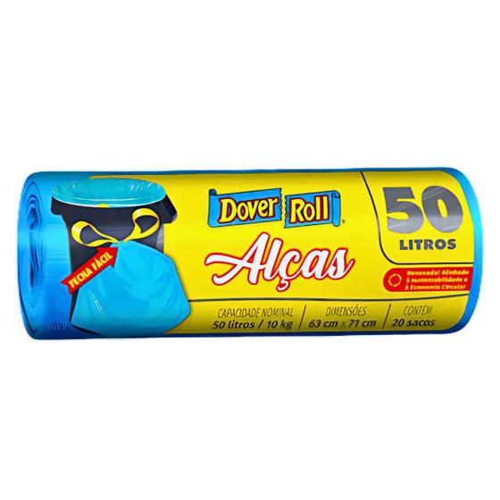 Imagem de Saco Para Lixo Com Alça 30 Litros Super Forte 20 Unidades Resistente Azul