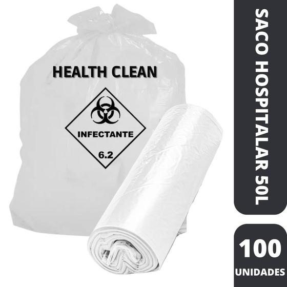Imagem de Saco para lixo fino hospitalar 50 l (c/100) - health clean