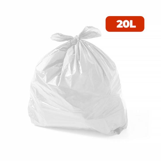 Imagem de Saco para Lixo Reforçado 20 Litros Leitoso com 100 unidades